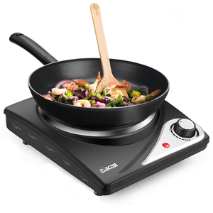CUKOR Hot Plate,Electric Single Burner for Cooking,1500W Portable Electric Stove,cast-iron,Stainless